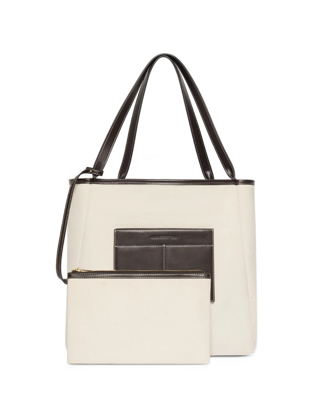 Manière De Voir Dakota omkeerbare leren en suède shopper Beige