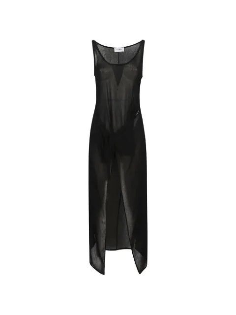 Anemos knot-detail semi-sheer dress