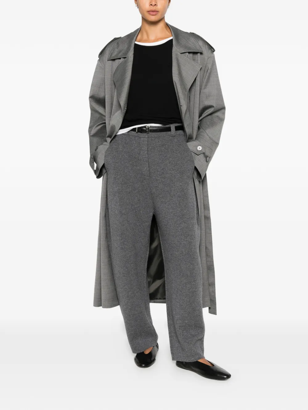 Lisa Yang Wrenda Tapered Trousers in Grey, view 2