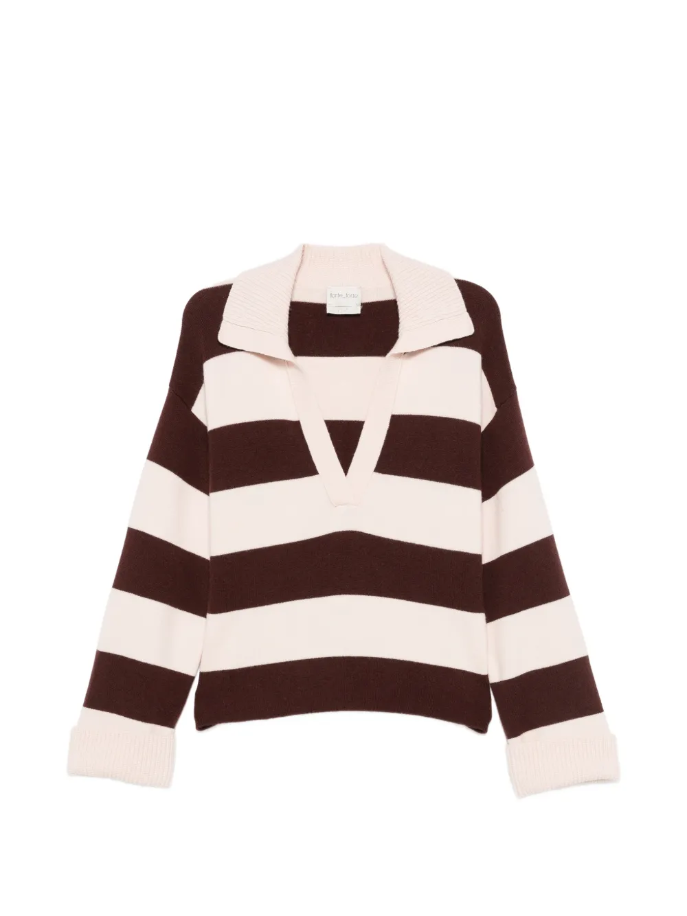 Forte Forte Horizontal-stripe Sweater In Brown