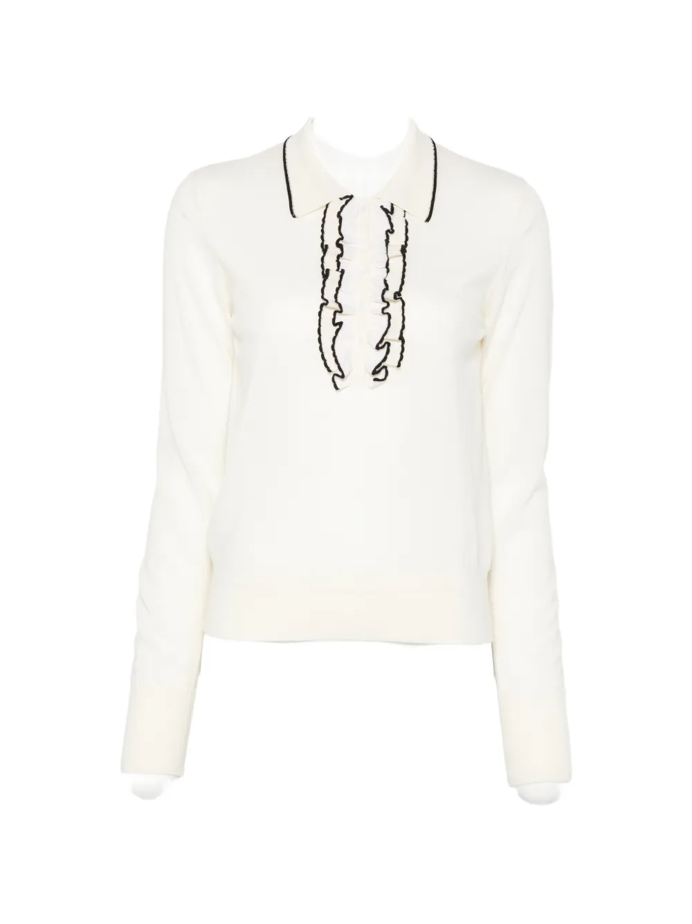 Forte Forte Polo con ruches - Bianco