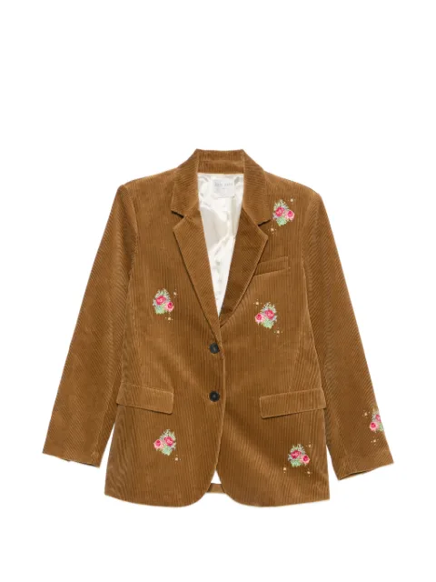 Forte Forte blazer de pana con bordado floral