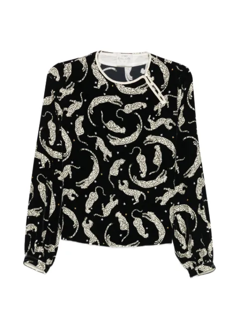 Forte Forte leopard-print velvet-effect top