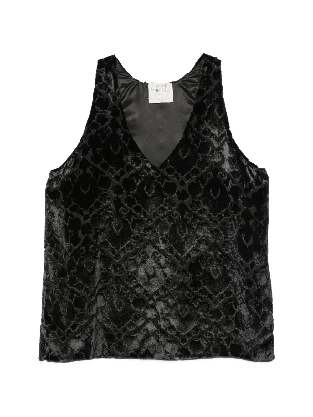 Forte Forte Top smanicato - Nero