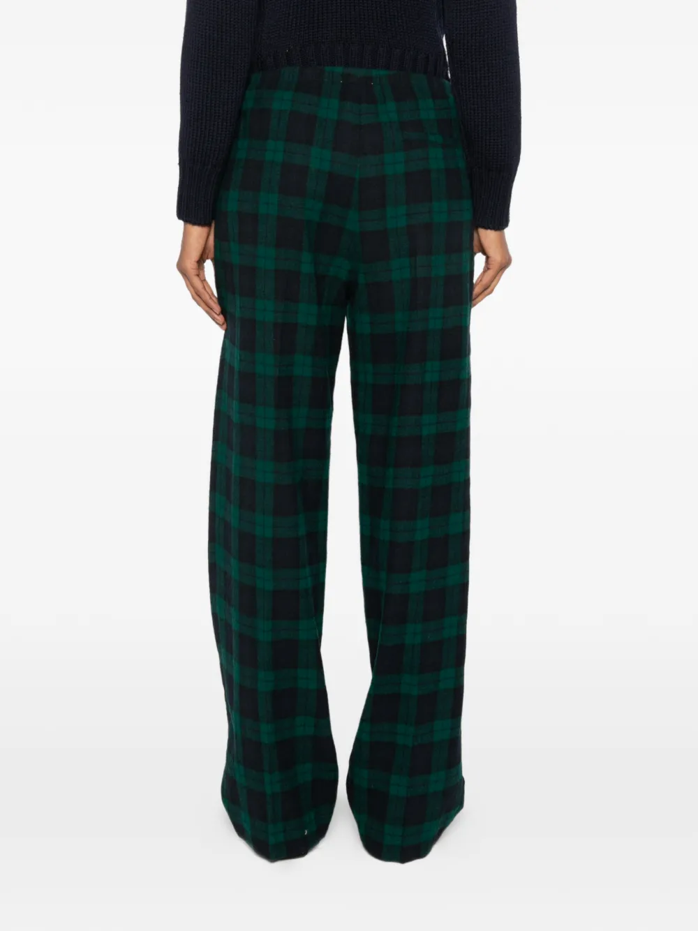 Forte Geruite broek Groen