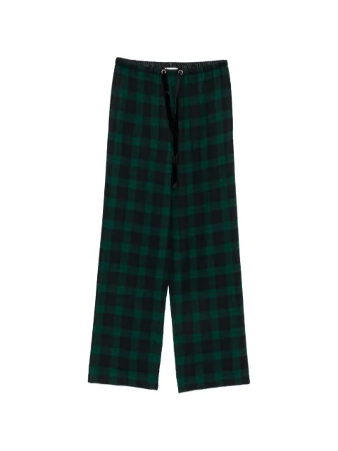 Forte Forte pantalones con cuadros estampados y cordones