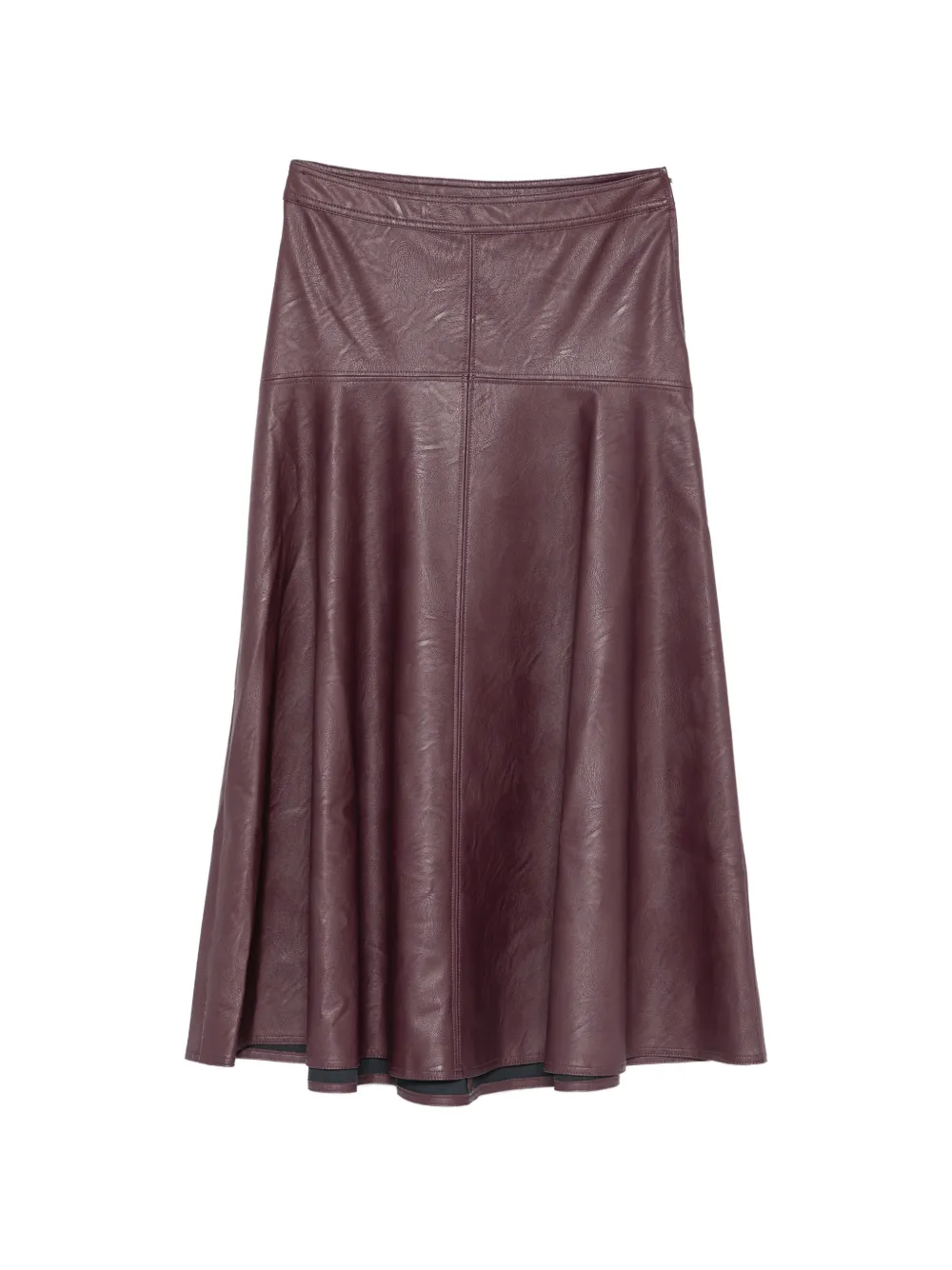 Forte Forte Gonna midi svasata con inserti - Viola