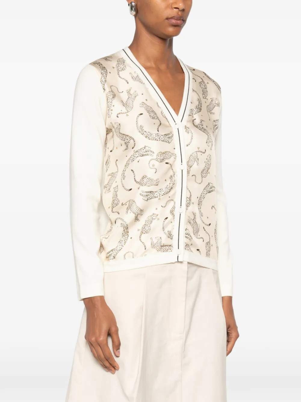 Forte Vest met luipaardprint Beige