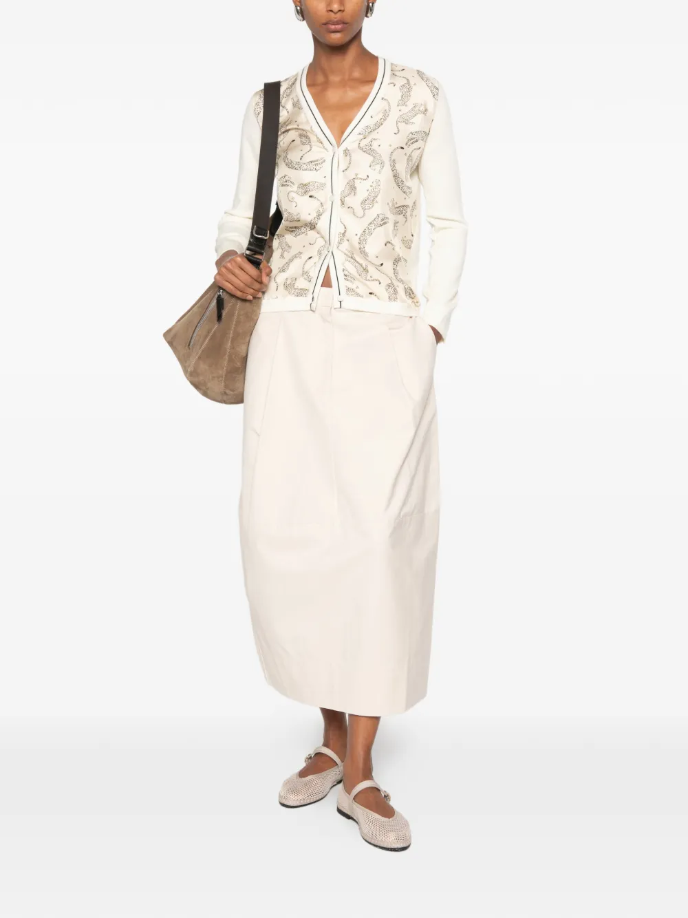Forte Vest met luipaardprint Beige