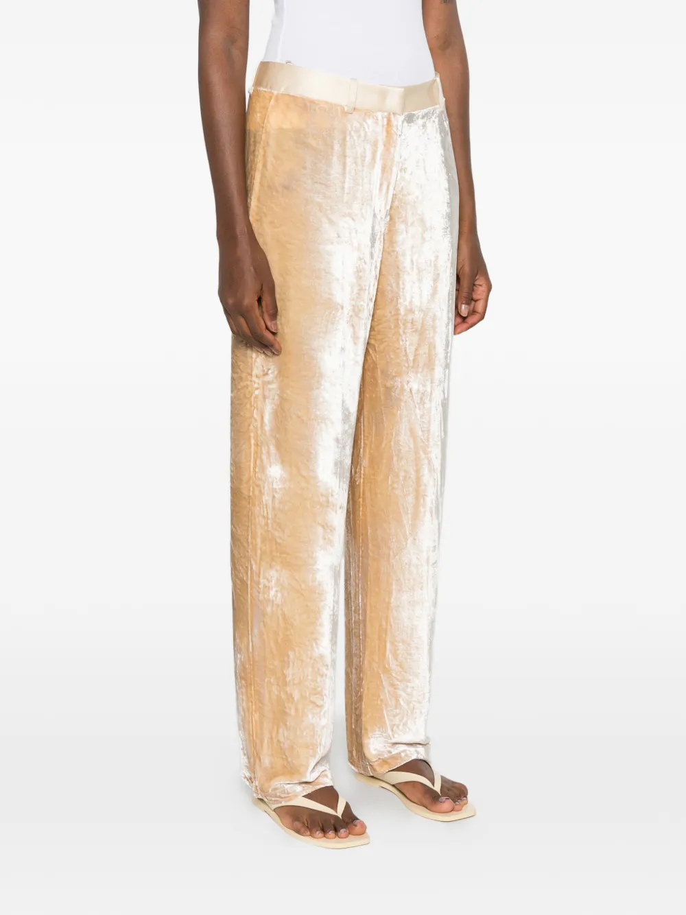 Forte Fluwelen broek Beige