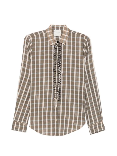 Forte Forte camisa con motivo de cuadros y volantes