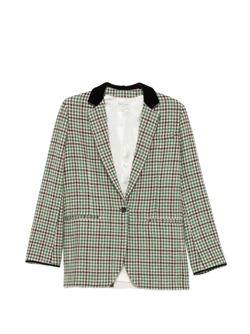 Forte Forte check velvet-collar blazer