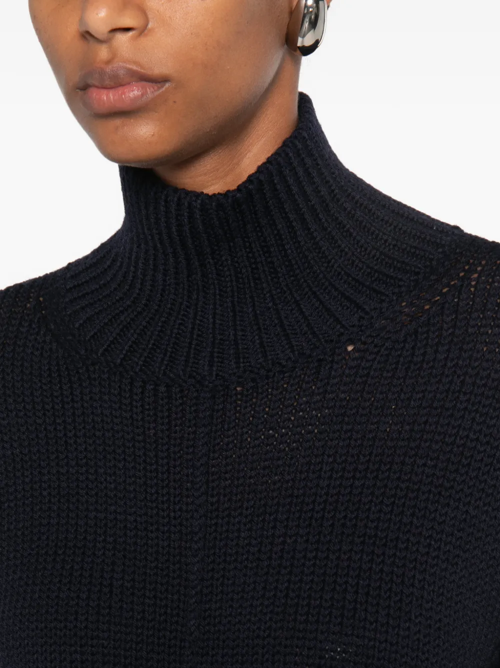 Forte Geribbelde coltrui Blauw