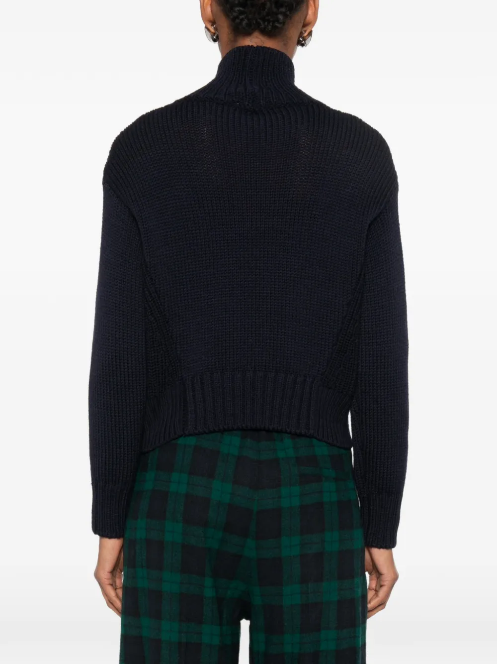 Forte Geribbelde coltrui Blauw