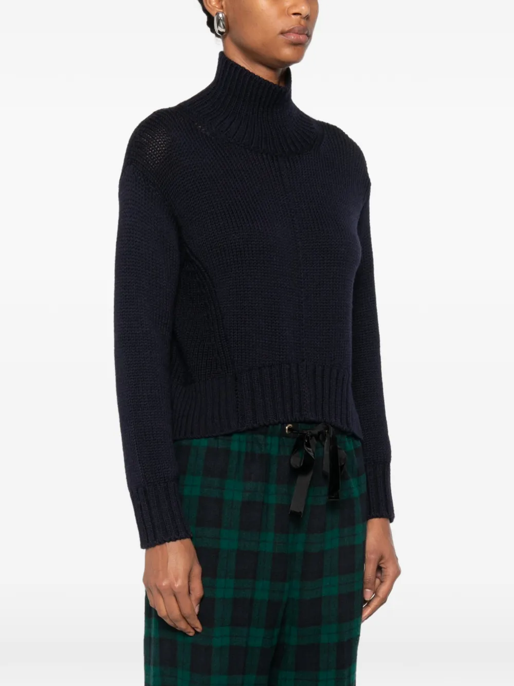 Forte Geribbelde coltrui Blauw