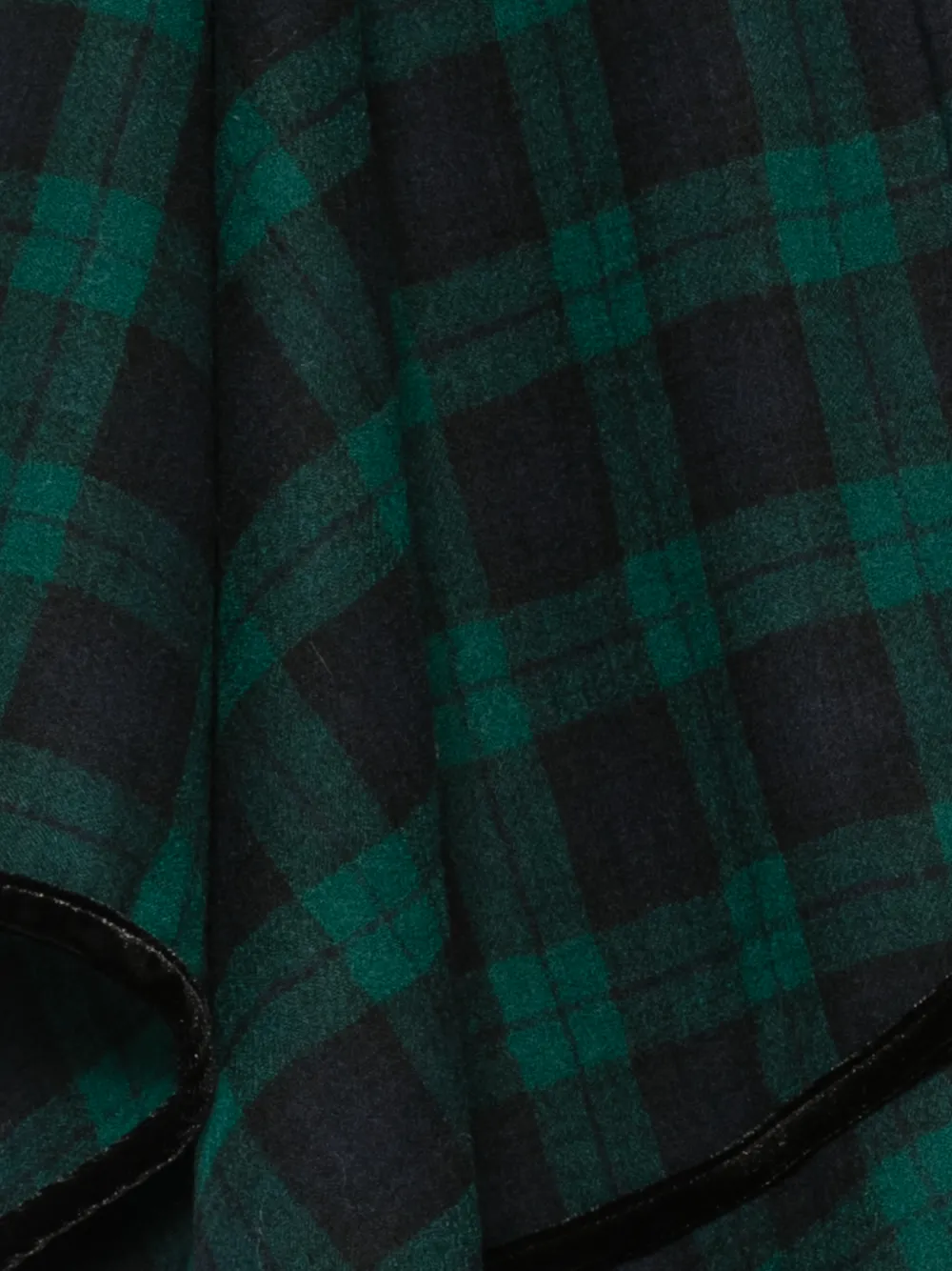 Forte Sjaal met tartan ruit en fluwelen afwerking Groen