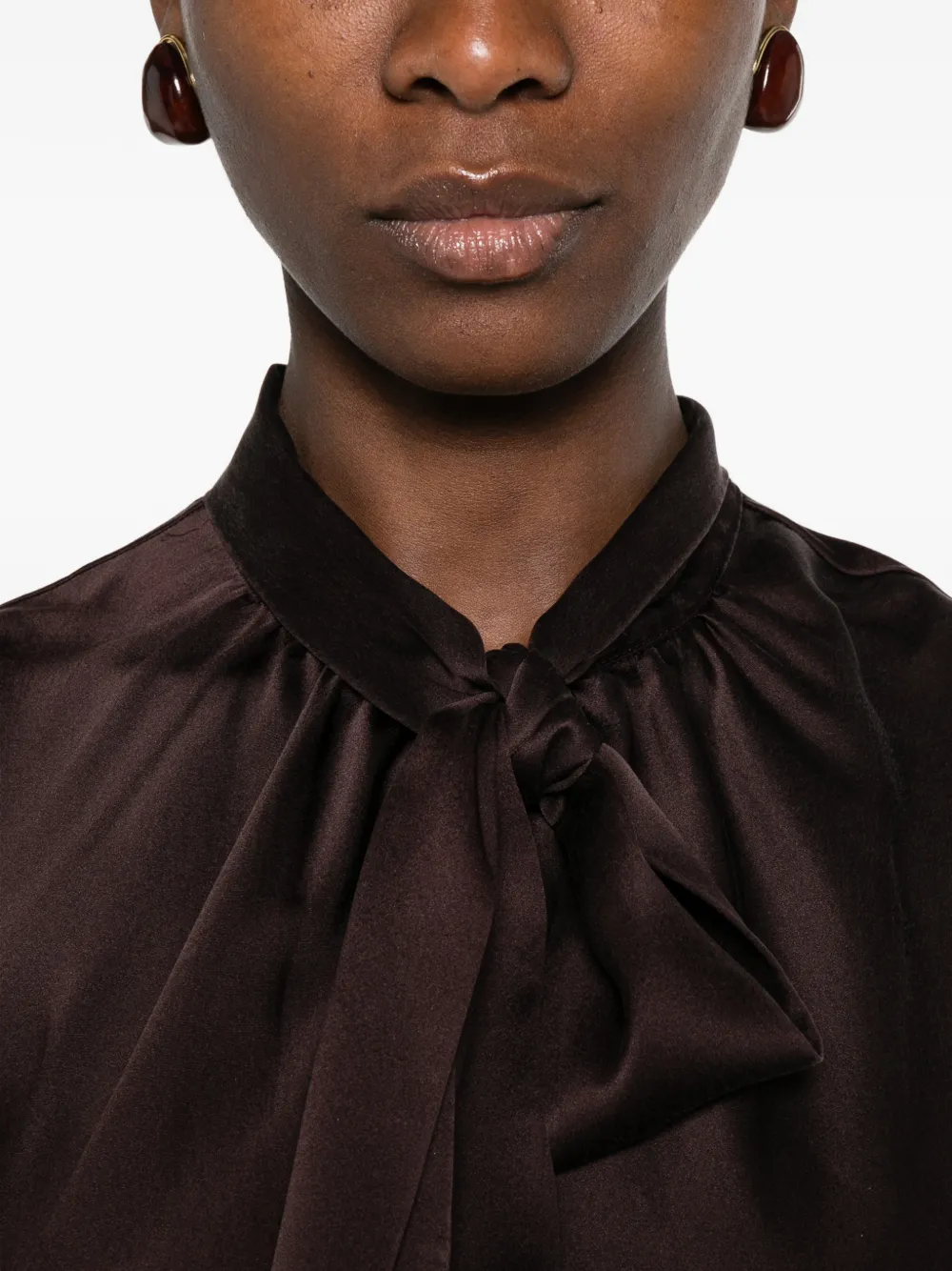 Forte Mouwloze blouse Bruin