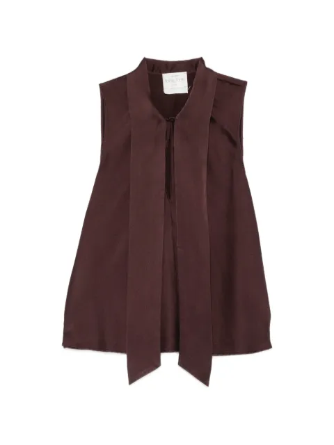 Forte Forte blusa sin mangas con moño en el cuello