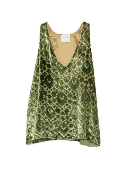 Forte Forte damask-pattern velvet top