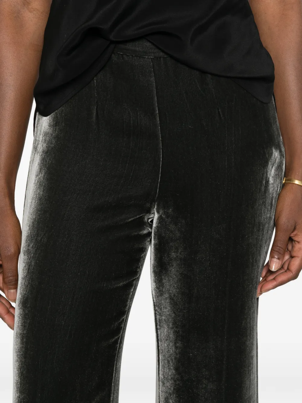 Forte Fluwelen flared broek Grijs