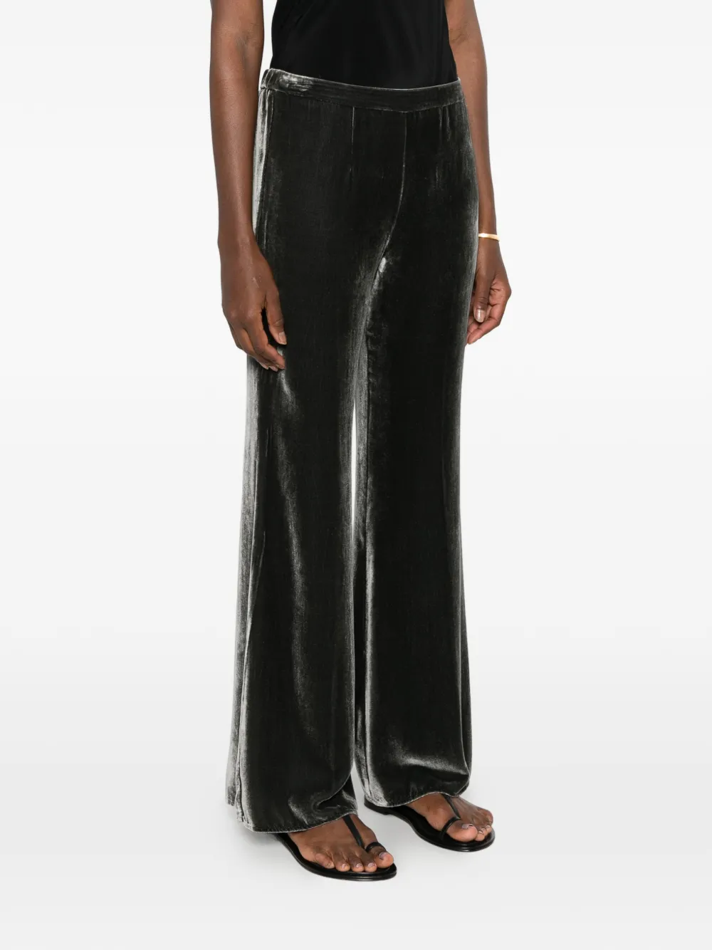 Forte Fluwelen flared broek Grijs