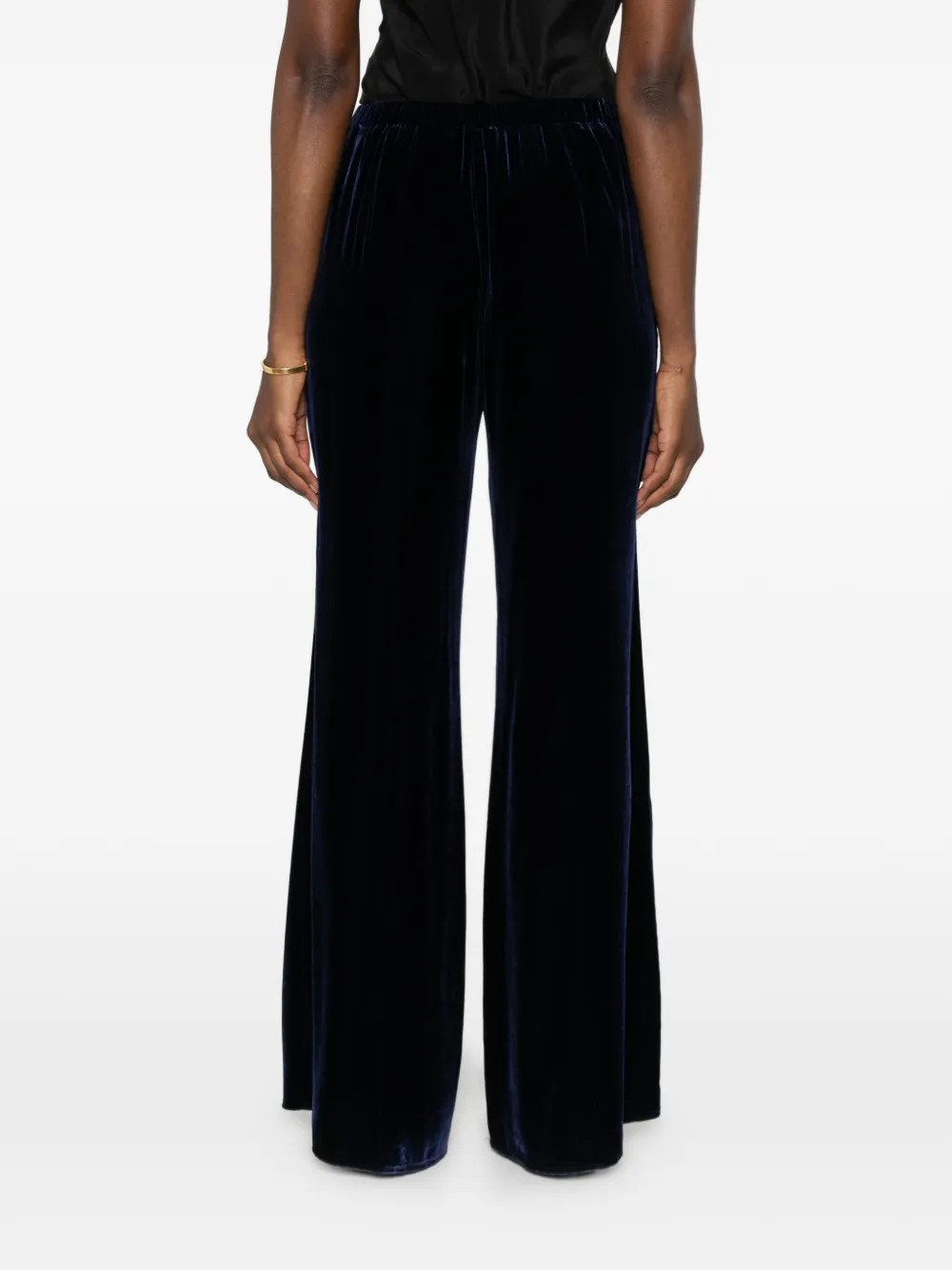 Forte Fluwelen flared broek Blauw