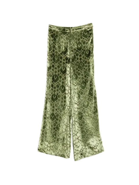 Forte Forte pantalones acampanados con motivo Damask