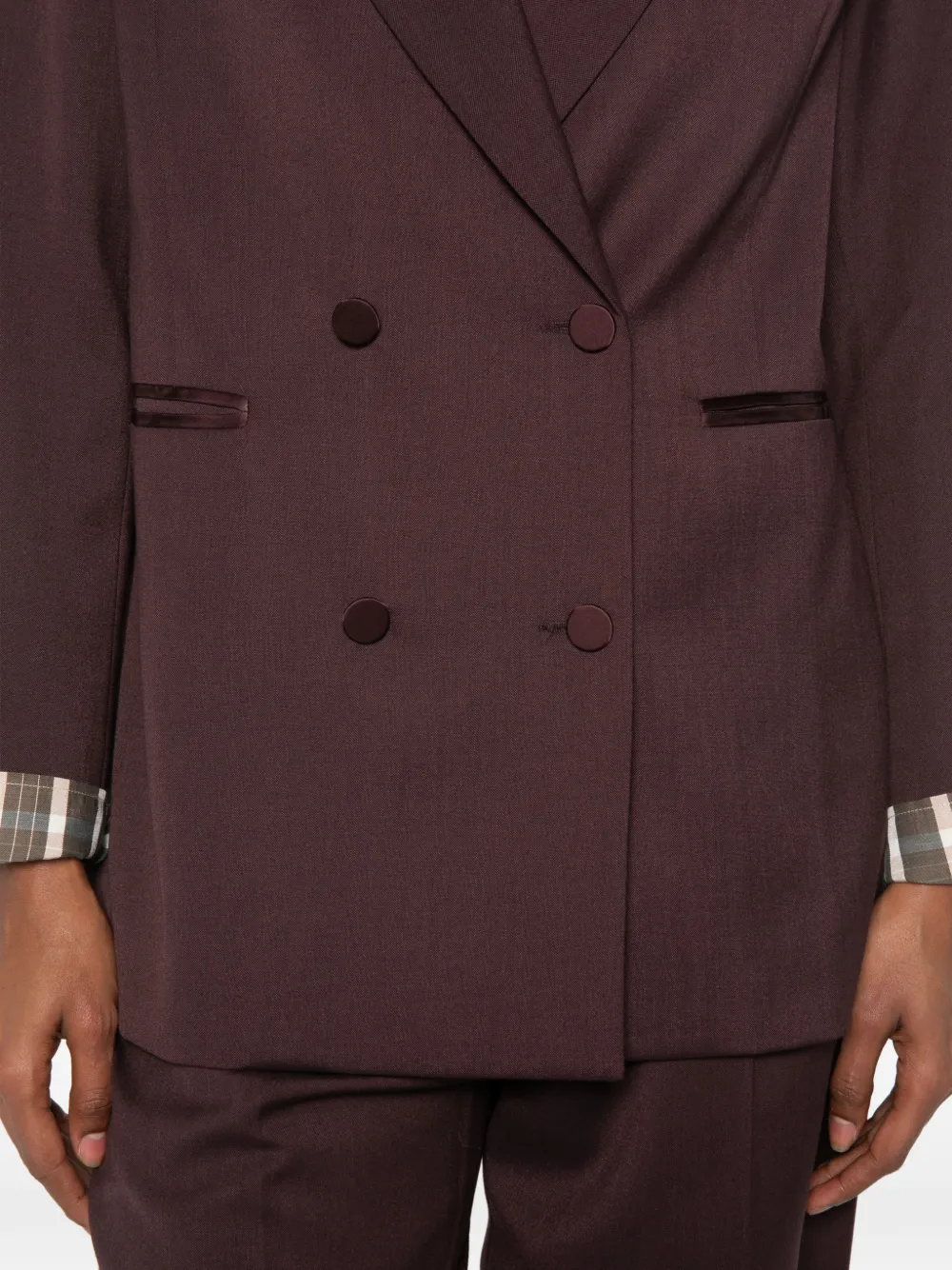 Forte Blazer met dubbele rij knopen Bruin