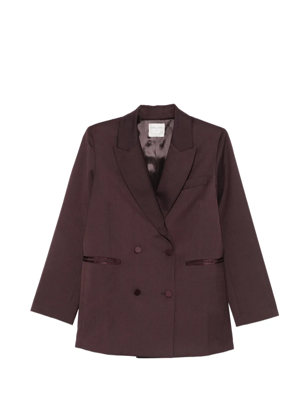 Forte Forte Blazer doppiopetto con revers a lancia - Marrone