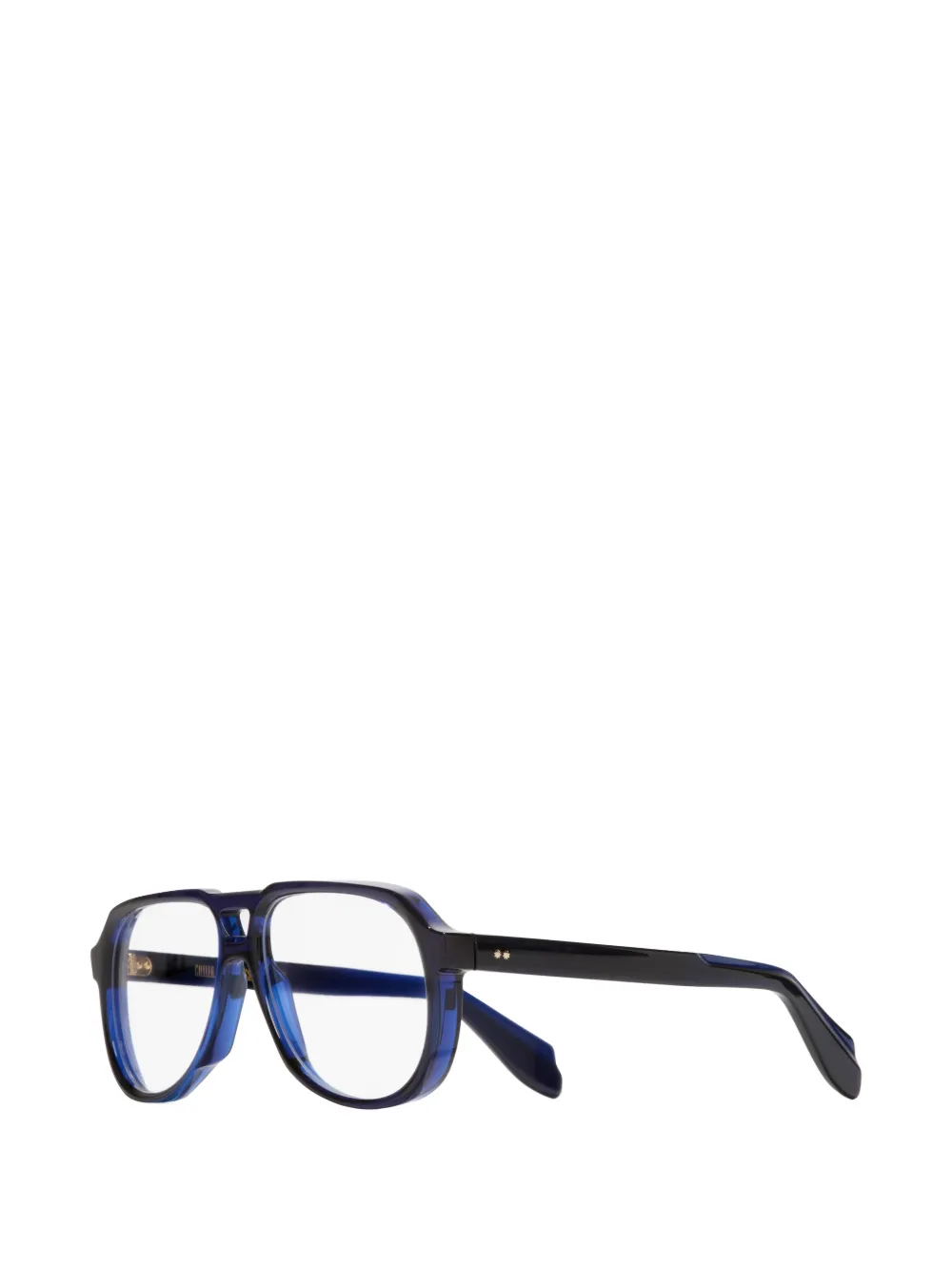 Cutler & Gross Bril met piloten montuur Blauw