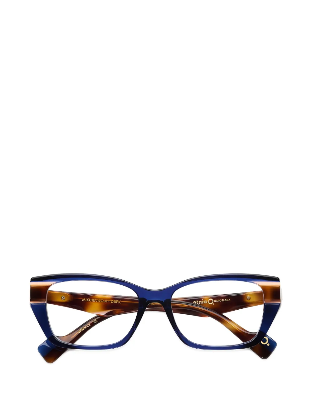 Etnia Barcelona Mixura No.4 bril met rechthoekig montuur Blauw