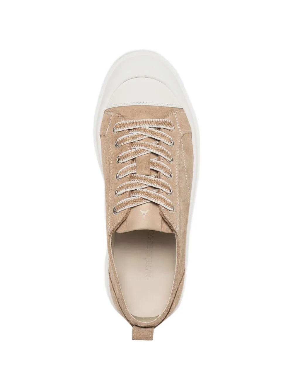 Manière De Voir Vienna suède sneakers met contrasterende stiksels Beige
