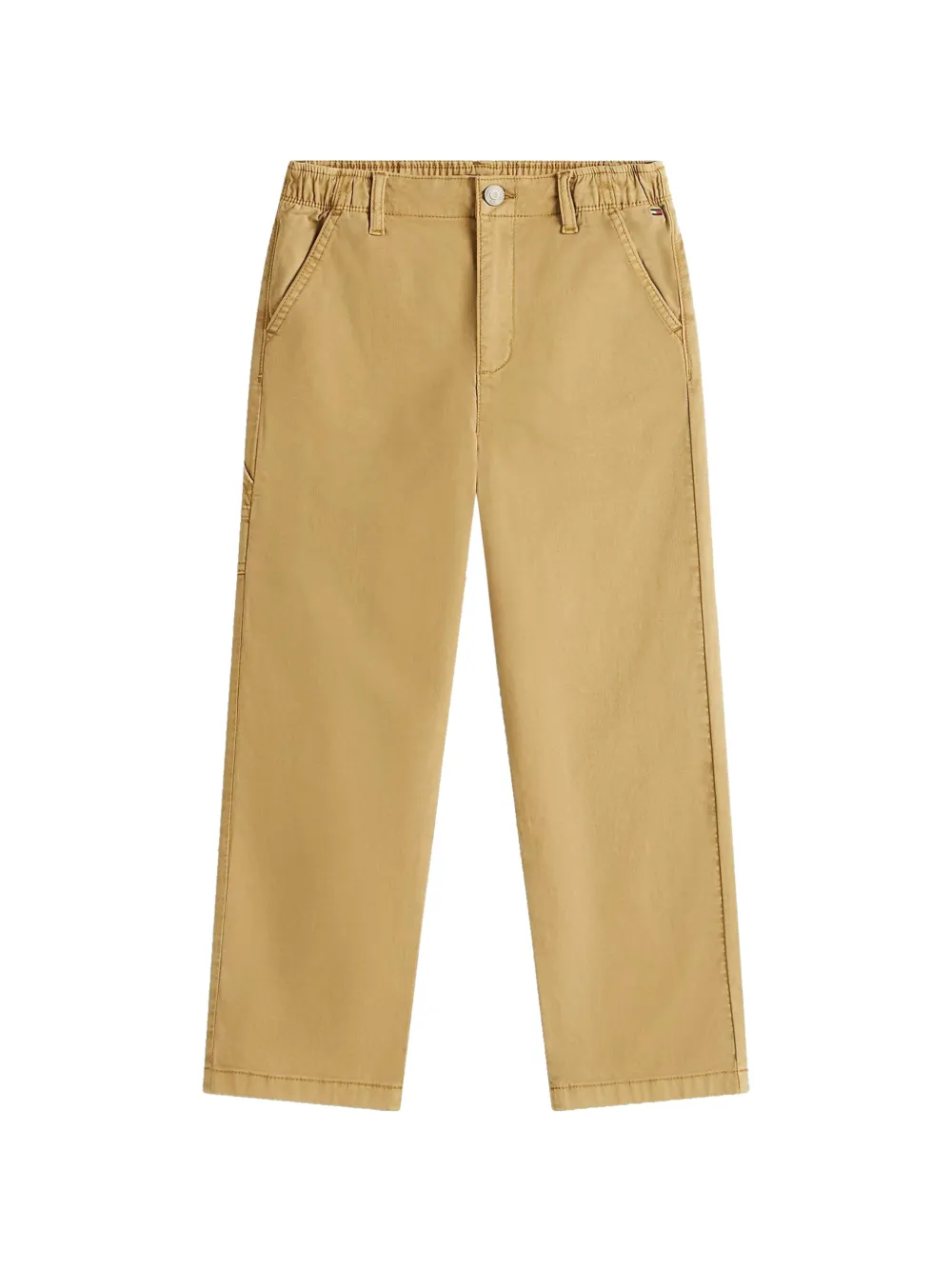 Tommy Hilfiger Junior herringbone twill relaxed carpenter trousers - Toni neutri