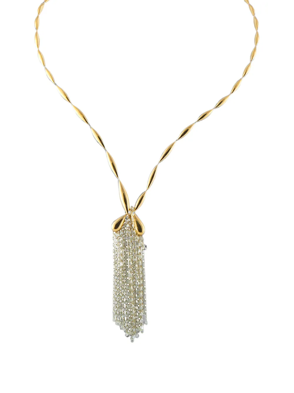 Etho Maria diamond tassel-pendant necklace - Oro