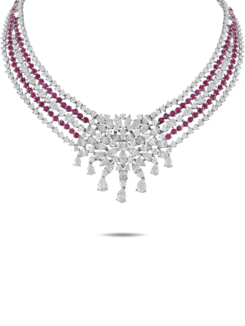 Valente Milano collar con diamantes y rubí