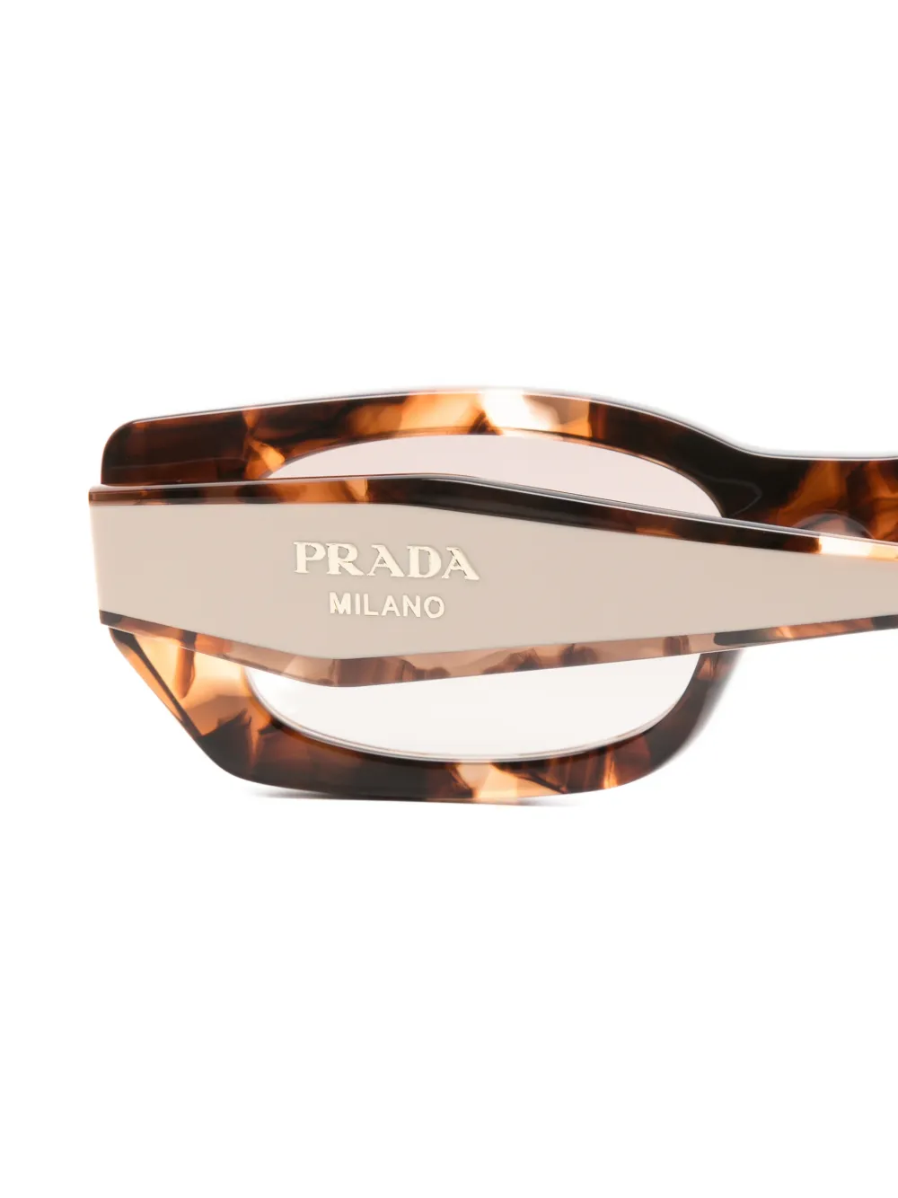 Prada Eyewear Zonnebril met rechthoekig montuur Bruin