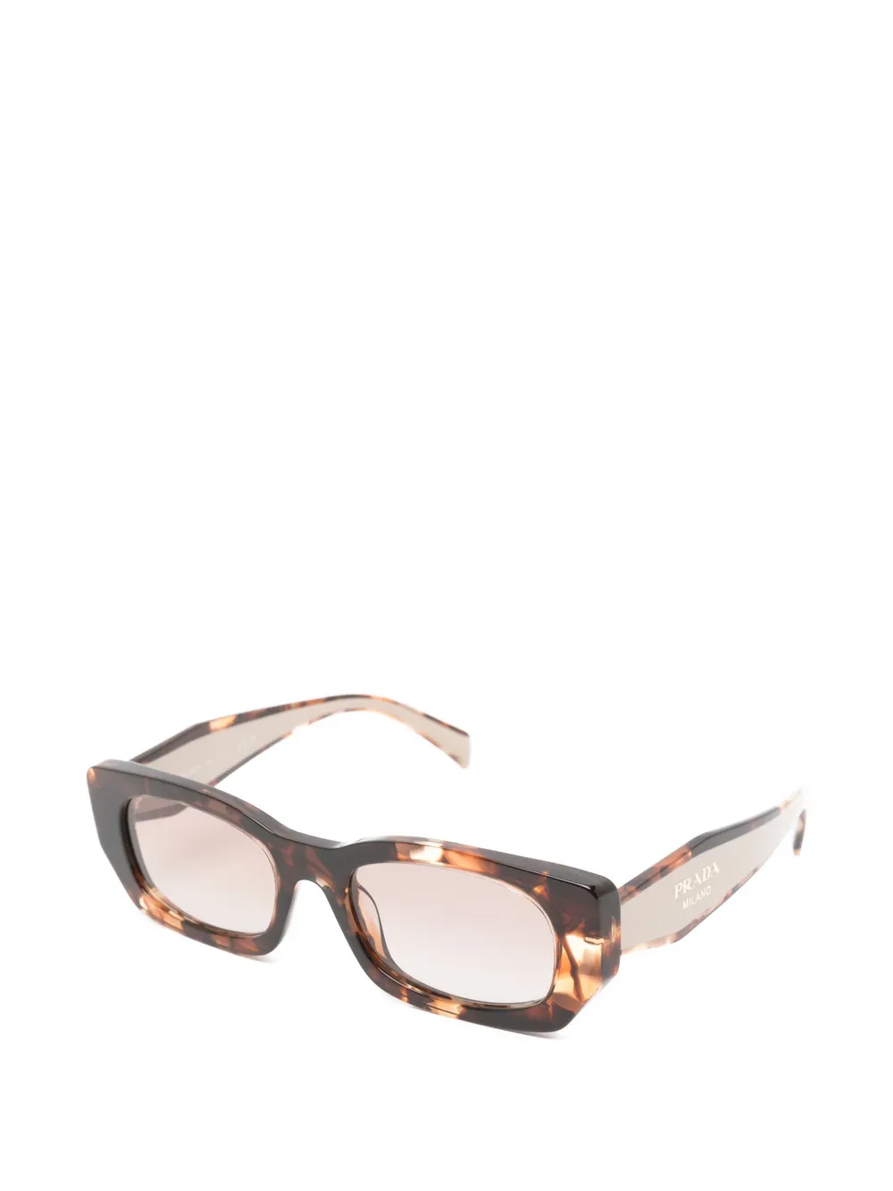 Prada Eyewear Zonnebril met rechthoekig montuur Bruin