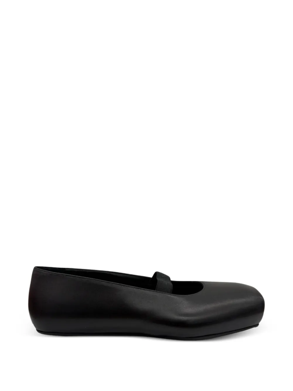 ALAINPAUL square-toe elasticated-strap ballet flats - Nero