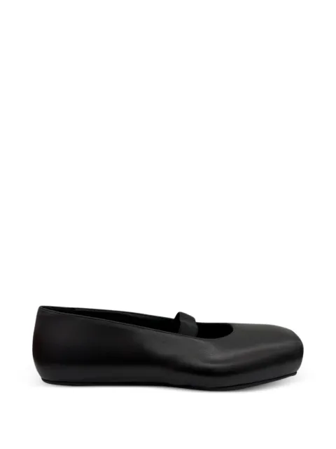 ALAINPAUL square-toe elasticated-strap ballet flats