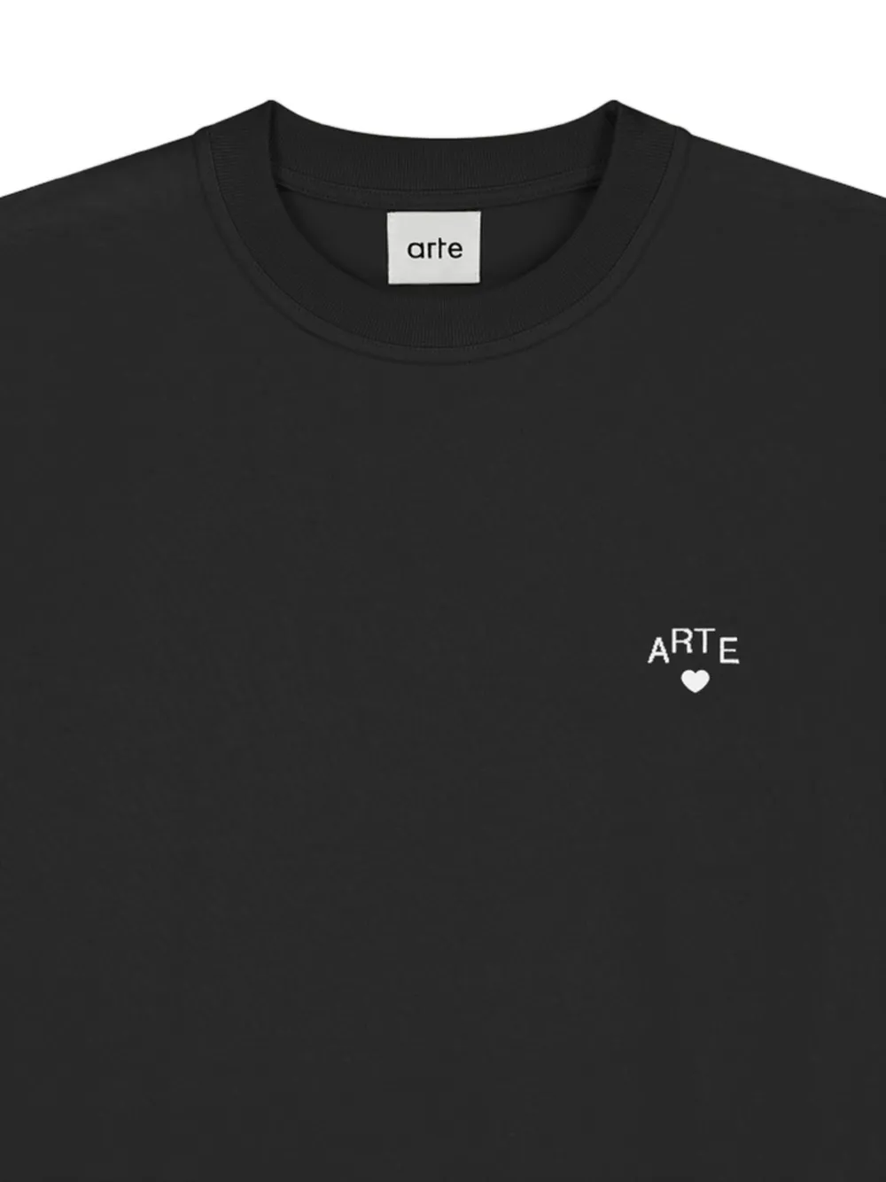 Arte Antwerp T-shirt met geborduurd hart Zwart