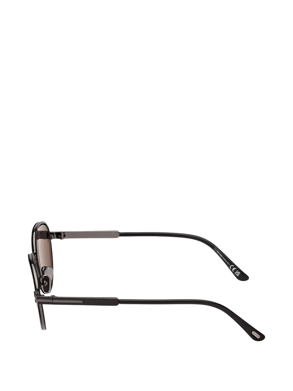 TOM FORD Eyewear Jet zonnebril met rond montuur Zwart