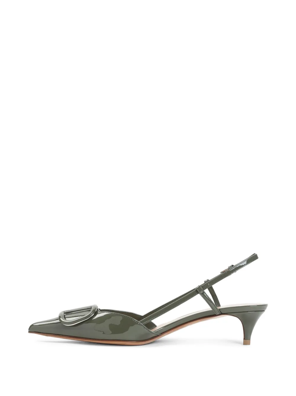 Valentino Garavani logo-plaque pumps Groen