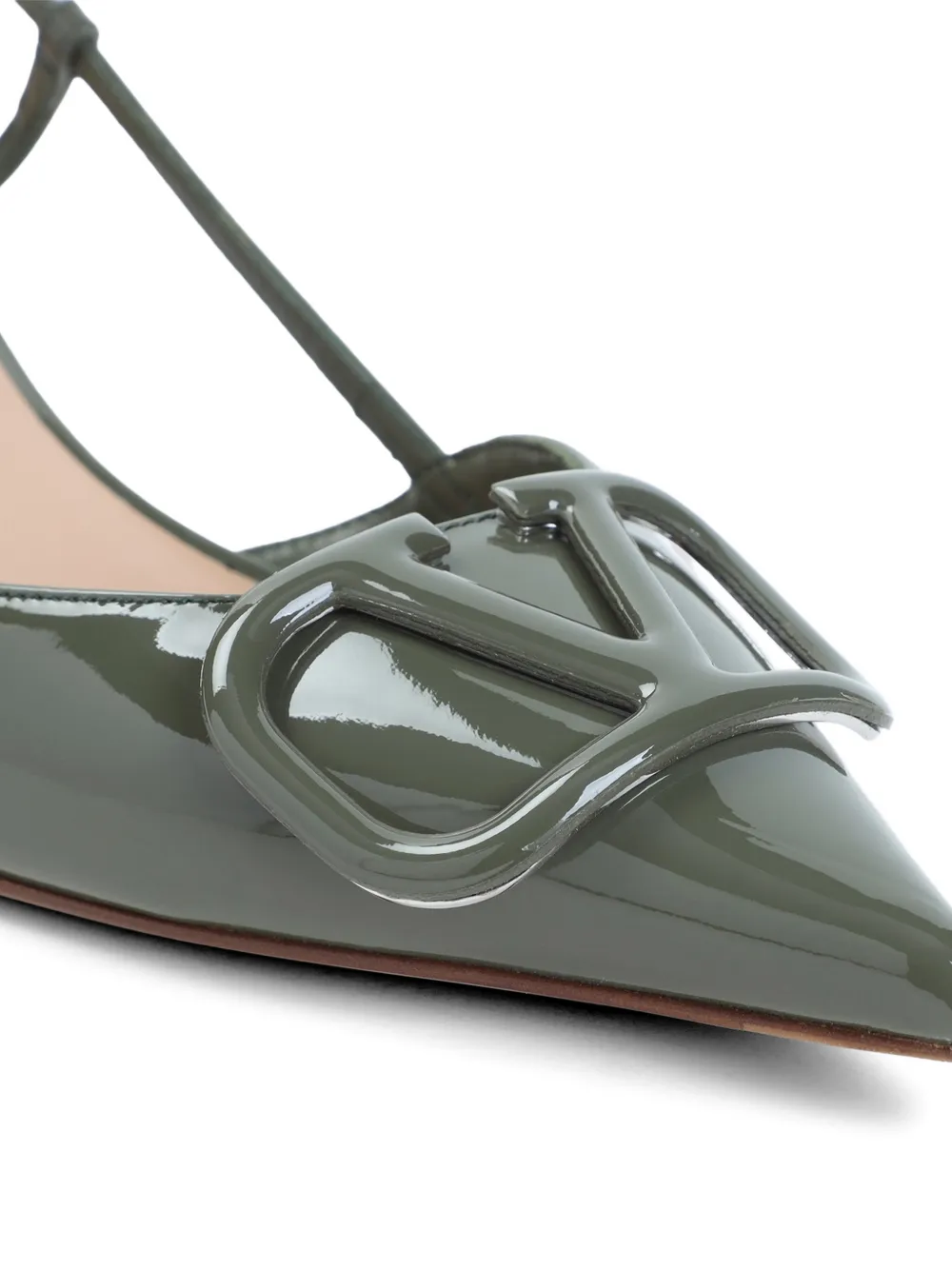 Valentino Garavani logo-plaque pumps Groen
