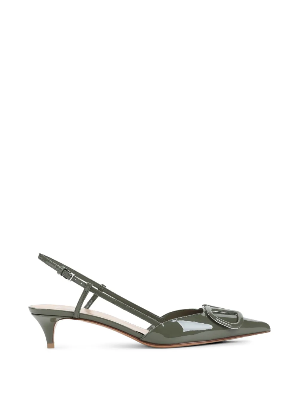 Valentino Garavani logo-plaque pumps Groen