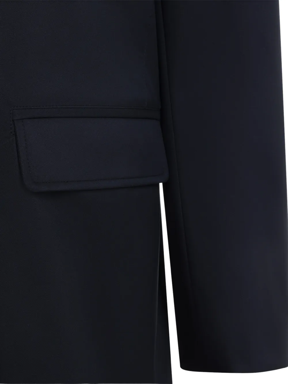Kiton Jas met verborgen sluiting en hoge hals Blauw