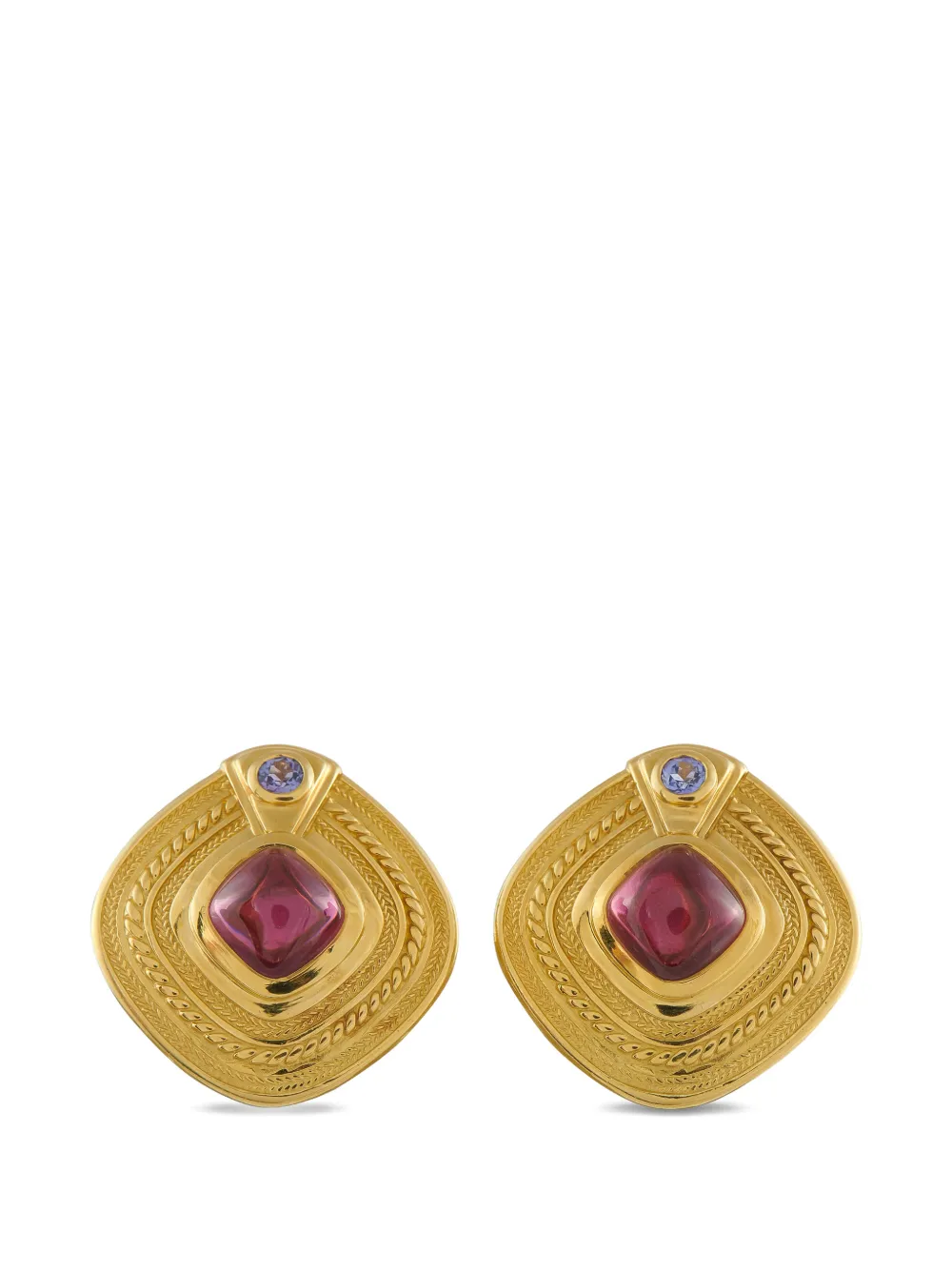 SeidenGang garnet and iolite clip-on earrings - Oro
