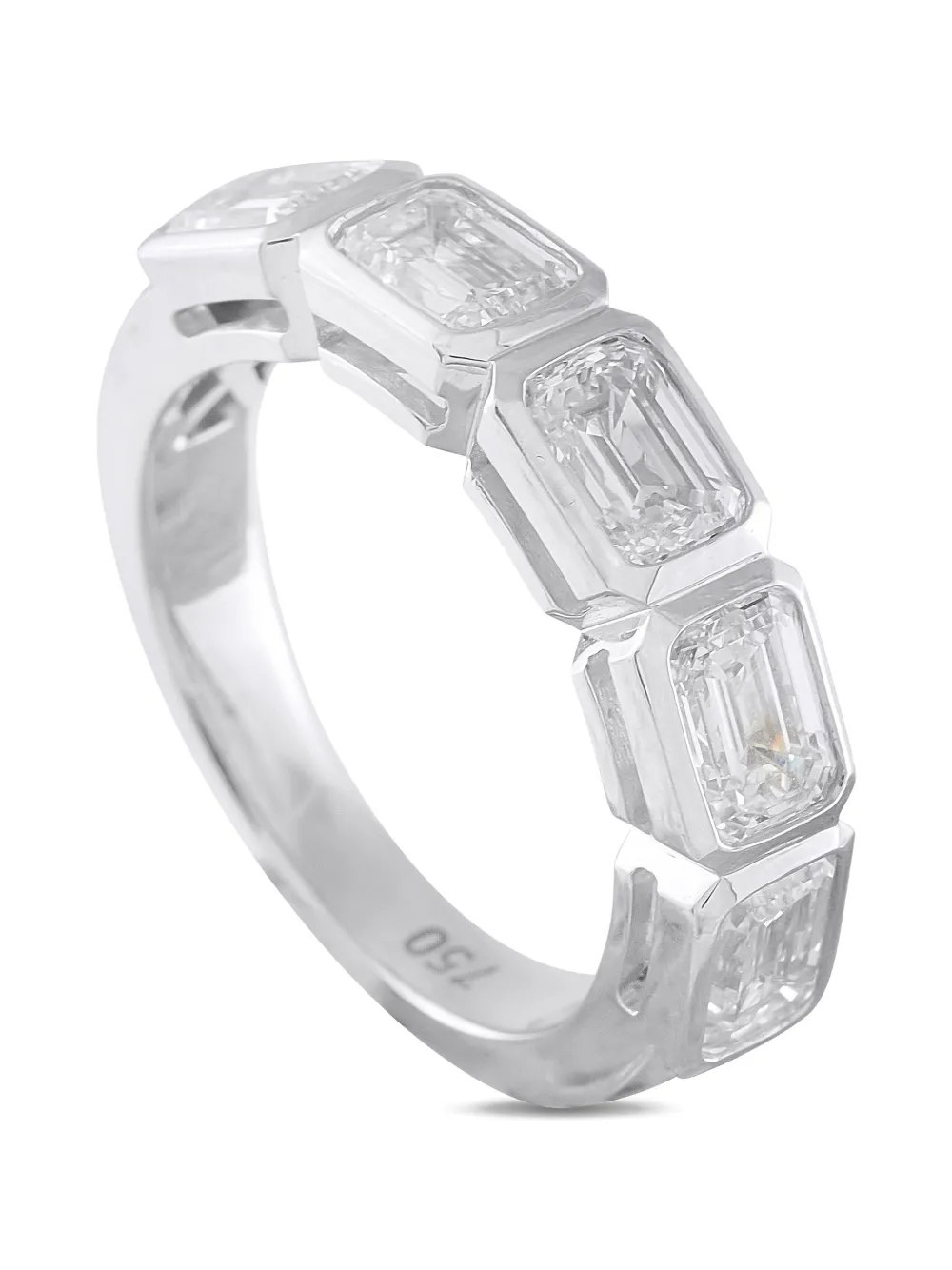 LB Exclusive diamond emerald-cut ring - Argento