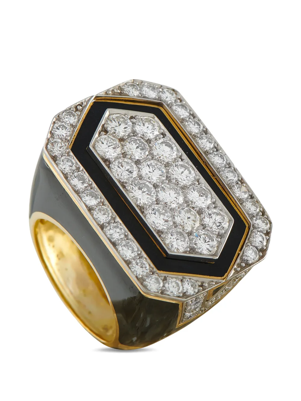 David Webb diamond and onyx ring - Gold