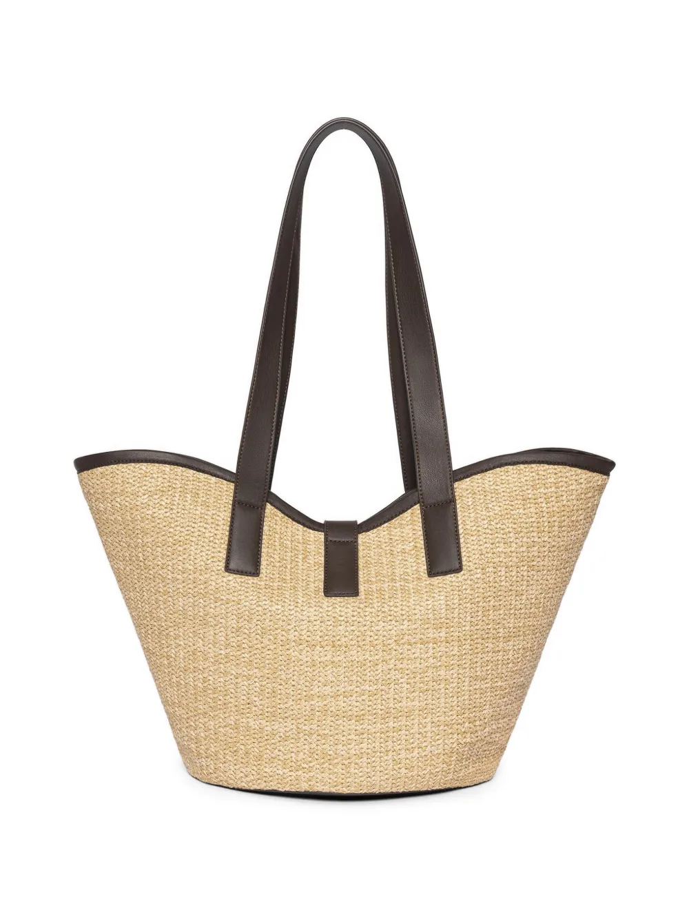 Manière De Voir Emera raffia shopper Beige