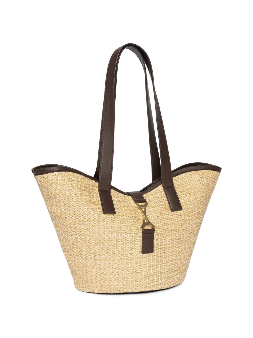 Manière De Voir Emera raffia shopper Beige